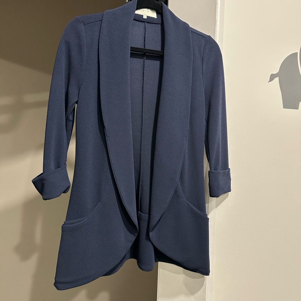 XS French Mauve Melanie Knit Tunic Blazer